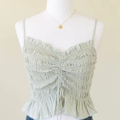 Cotton Candy Tops Unpredictable Smocked Crop Top