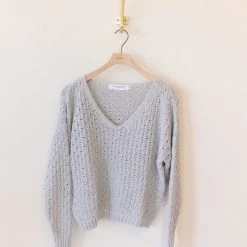 Papermoon Featured Stop Everything Crochet Knit Sweater