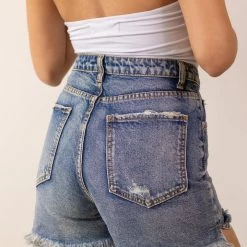 Signature 8 Featured No Promises Distressed Denim Shorts