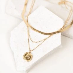 Joia Coin Pendant Layered Necklace