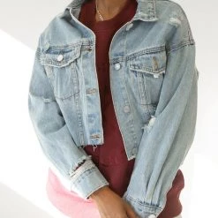 Signature 8 Featured Something Better Crop Denim Jacket