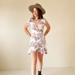 Audrey Let's Hang Floral Wrap Dress