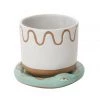 For Good Home + Lifestyle Ceramic Pot W/Snake Saucer