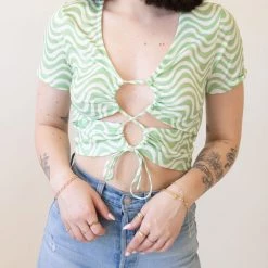 Le Lis Greatest Love Swirl Crop Top Featured