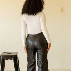 Miss Love Featured Let's Stay Faux Leather Pants