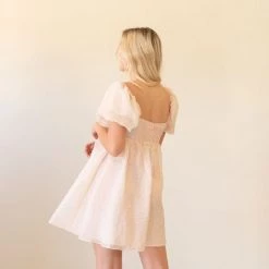 Nectar Clothing Here & Now Swiss Dot Babydoll Dress