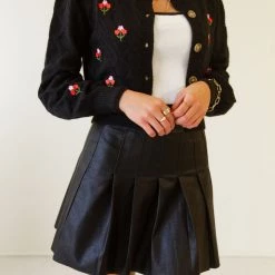 Le Lis No Explanation Faux Leather Pleated Mini Skirt