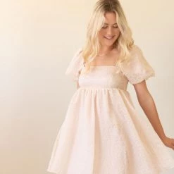 Nectar Clothing Here & Now Swiss Dot Babydoll Dress