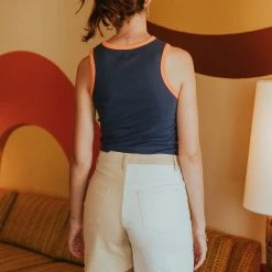 Bailey Rose Featured So Great Color Block Denim Shorts