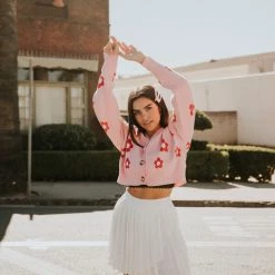 Nectar Clothing Little Moment Floral Cardigan