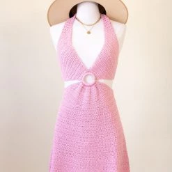 Nectar Clothing No Way Crochet Halter Dress Featured