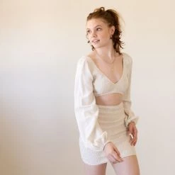 Edit By Nine Just Stay Smocked Crop Top