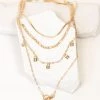 Joia Accessories Lock Layered Chain Necklace