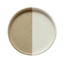 Bloomingville Home + Lifestyle Round Two-Tone Stoneware Tray