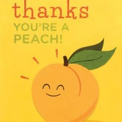 Thanks You're A Peach Greeting Card By For Good Home + Lifestyle