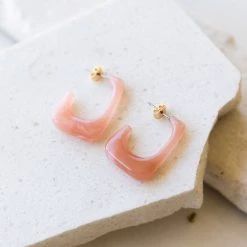 Fame Acetate Square Hoop Earrings Accessories