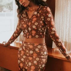 Nectar Clothing All Day Sheer Floral Mini Skirt Featured