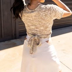 Le Lis Falling Slowly Knit Wrap Top Featured