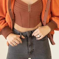 In The Beginning Love This Corset Crop Top