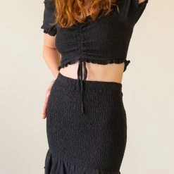 Papermoon Turn Around Smocked Mini Skirt