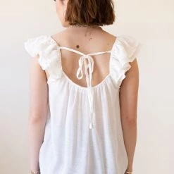 Blu Pepper Be Alright Sleeveless Ruffled Top Featured