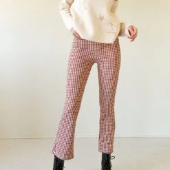 Orange International Open Up Plaid Pants Featured