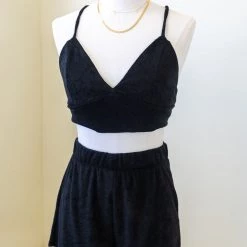 Nectar Clothing Good Mood Terrycloth Crop Top