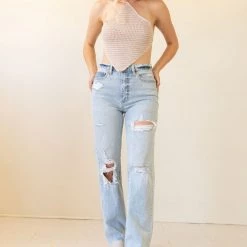 Nectar Clothing Summer Blues High Rise Dad Jeans Featured