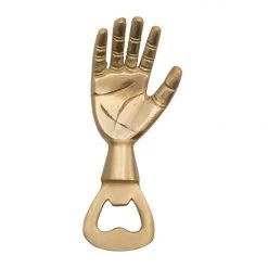 Creative Co-op Home + Lifestyle Brass Hand Bottle Opener