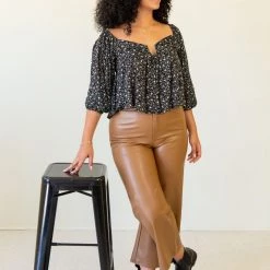 Miss Love Featured Let's Stay Faux Leather Pants