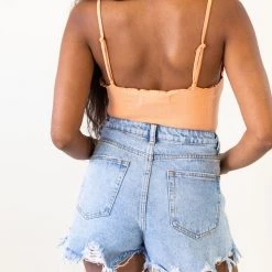 Signature 8 Featured Beyond Words Distressed Denim Shorts