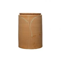 Creative Co-op Large Stoneware Canister Home + Lifestyle