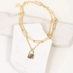 Joia Lock Chain Necklace