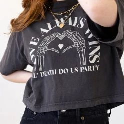 Nectar Clothing Love Always Wins Crop Graphic Tee