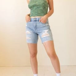 Nectar Clothing Sweet Life Mid-Thigh Denim Shorts