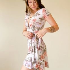 Audrey Let's Hang Floral Wrap Dress