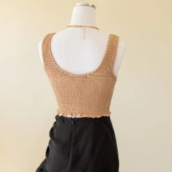 Trendnotes Fired Up Smocked Crop Top