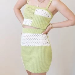 Blue Blush Featured Better World Knit Mini Skirt