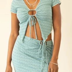 Emory Park Featured Without Me Smocked Mini Skirt