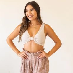 Audrey Adore You Knot Tie Crop Top