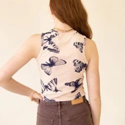 Butterfly Sleeveless Crop Top By BDG