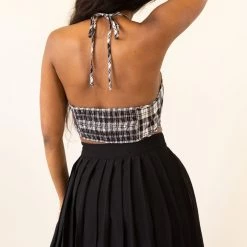 Twin Sister Featured Good Times Plaid Crop Top