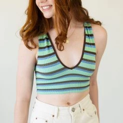 Josie Striped Tank Top By BDG Featured