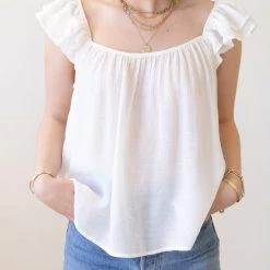 Blu Pepper Be Alright Sleeveless Ruffled Top Featured
