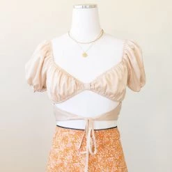 Edit By Nine Be Alone Satin Crop Top