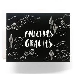 Muchas Gracias Greetings Card By Antiquaria