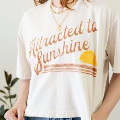 Nectar Clothing Featured Attracted To Sunshine Crop Graphic Tee