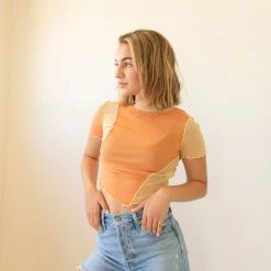 Nectar Clothing Feeling Good Sheer Crop Top