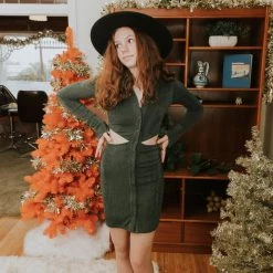 Cotton Candy Tainted Long Sleeve Dress Dresses