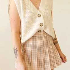 Cotton Candy Now Or Never Plaid Mini Skirt Featured